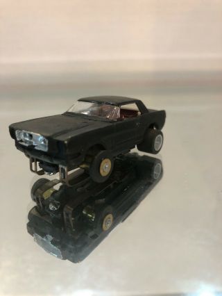 Vintage Aurora HO Scale Slot Car Customized Black Mustang 2