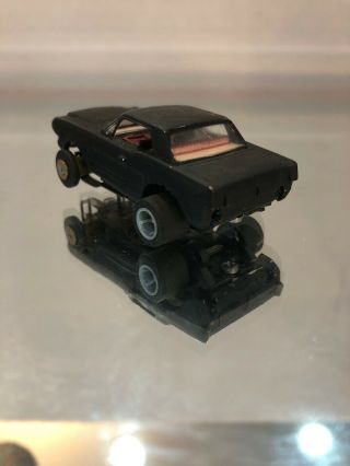 Vintage Aurora HO Scale Slot Car Customized Black Mustang 5