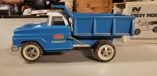 Vintage Blue And White Tonka Hydraulic Dump Truck Dodge Truck