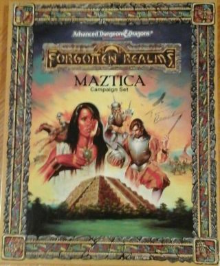 Maztica Campaign Set For Ad&d 2nd Edition - Signed By One Of The Designers