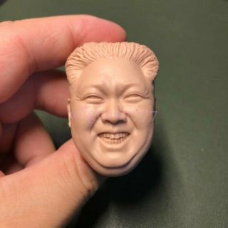 1/6 Scale Blank Head Sculpt North Korea Kim Jong Un Unpainted Male