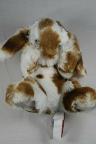 Douglas Handful Baby Bunny Rabbit White Brown Spotted Plush 6 " Stuffed Animal