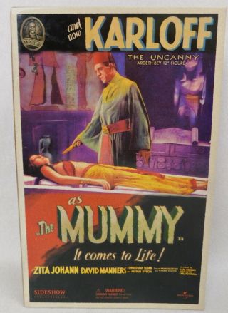Sideshow 12 " The Mummy Uncanny Ardeth Bey Boris Karloff 1/6 Figure Nib