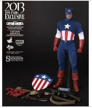 Hot Toys Captain America The First Avenger Star Spangled Man 12 Inch Figure.