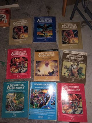 Dungeons And Dragons Books,  Modules,  Figures From Early 1980s