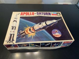 Apollo Saturn Moon Rocket Nasa Monogram Model Kit 1968 1/144