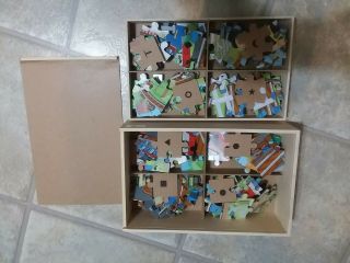 Thomas The Train 8 Puzzles Set Wooden Box Toddler Preschool Boy Girl Game Toy 24