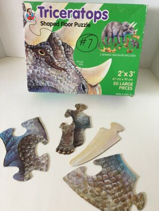 Triceratops Shaped Floor Puzzle By Frank Schaffer