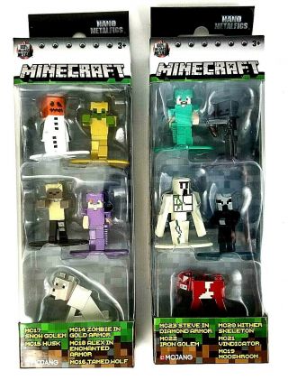 Minecraft Nano Metalfigs Bundle Pack A & B 10 Diecast Figures