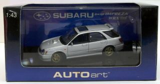 Autoart 1/43 Scale Diecast 58632 - Subaru Age Impreza Wrx Sti Wagon - Silver