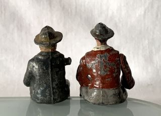 2 Seated Britains Era Painted Lead Sitting Figures Both 1 Missing Arm / Damage 2