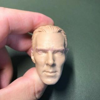 Blank 1/6 Scale Head Sculpt Benedict Cumberbatch The Imitation Game Unpainted