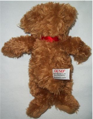 GUND Teddy Bear Stuffed Animal Red Bow Exclusively by Sears Jewelry Plush 4