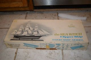 Vintage Scientific Models The Sea Witch Clipper Ship Wood Ship 27 " 171 Kit 1:96