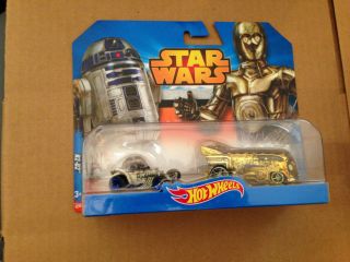 Hot Wheels Star Wars C - 3po & R2 - D2 Diecast Vehicles Mattel 2014