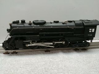 Lionel Berkshire Type 2 - 8 - 4 Locomotive No.  736.  1950 - 51 With 2046w Tender