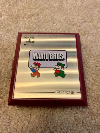 Nintendo Game & Watch Mario Bros.  1983 Multi Screen And Well