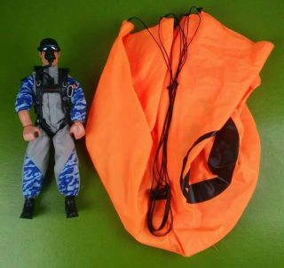 Vintage 1996 Hasbro Action Man Sky Diver 12 " Doll Figure W/ Parachute