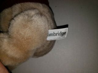RUSS Caress CAMBRIDGE Tan Teddy Bear Plush Bow Tie Sweater Vest 10 
