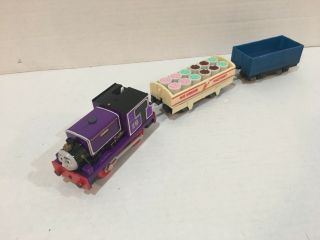 Thomas Motorized Train Charlie In “play Time” Ice Cream Car By Trackmaster Htf