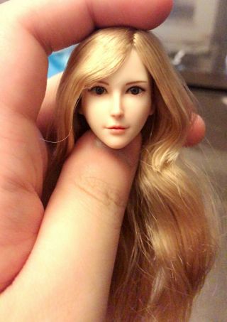 1/6 Female Big Eyes Girl Head Sculpt Customize Head Toy 12  Figure Accessories