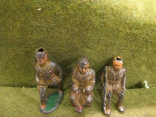 Barclay ' s Lead Soldiers Military Gun Metal Figures WWI WWII 2