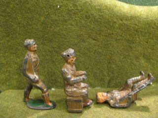 Barclay ' s Lead Soldiers Military Gun Metal Figures WWI WWII 5