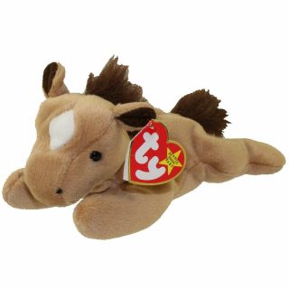Ty Beanie Baby - Derby The Horse (with Star & Furry Mane) (8 Inch) - Mwmts