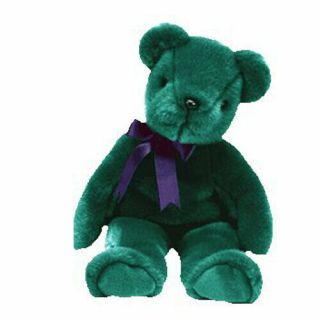 Ty Beanie Buddy - Teal Old Face Teddy (14.  5 Inch) - Mwmts Stuffed Animal Toy