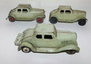 Vintage Girard Pressed Steel Coupe Cars for Car Carrier,  Set of Three 2