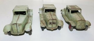 Vintage Girard Pressed Steel Coupe Cars for Car Carrier,  Set of Three 3
