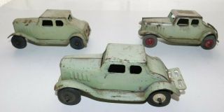 Vintage Girard Pressed Steel Coupe Cars for Car Carrier,  Set of Three 4