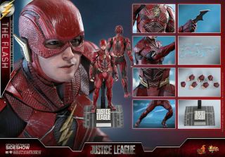 Hot Toys 12 " Justice League The Flash Ezra Miller Fig 1/6 Scale Dc Batman