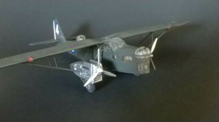 Built 1/72 scale French Twin Engine Aircraft Potez 540 3
