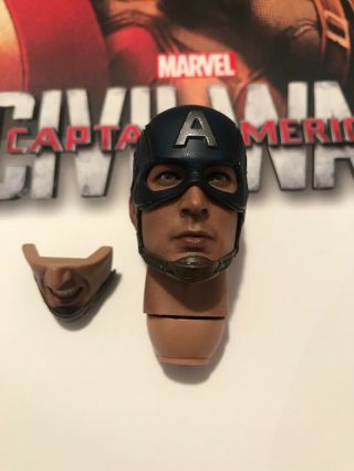 Hot Toys 1/6 Mms 350 - Captain America Civil War - Head & Mouthpiece Marvel