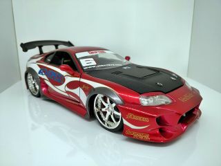 Boxed 1:18 1993 Toyota Supra Apexi Japanese Car Jada Toys Import Racer Diecast
