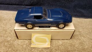 Vintage Amt 1970 Corvette Dealer Promo In Bridgehampton Blue W/ Box