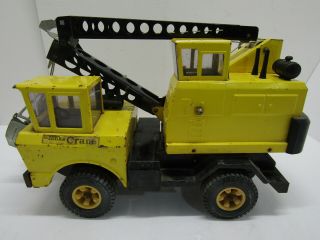 Old Vintage Tonka Crane Lift Truck Pressed Steel Toy Turbo Diesel