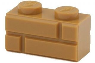 ☀️100x LEGO 1x2 MEDIUM DARK FLESH Modified Masonry Profile Bricks 98283 BULK 2