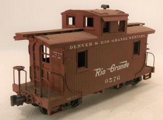 On3 Brass Ready To Run Denver & Rio Grande Western Short Caboose 0576 - Painted