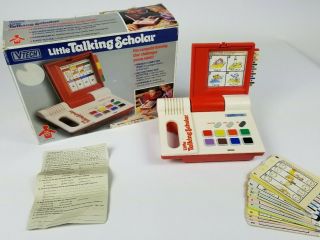 Vtech Little Talking Scholar Learning System 1990 W/ 25 Cards & Box,