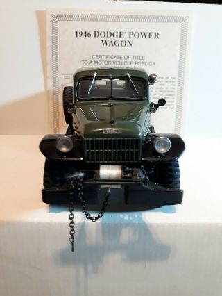 Danbury 1946 Dodge Power Wagon w/Box & paperwork 2