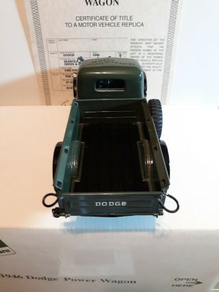 Danbury 1946 Dodge Power Wagon w/Box & paperwork 5