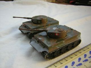 2 X Airfix Poly Soft Plastic Ww2 German Military Tiger 1 Tanks Scale 1:72