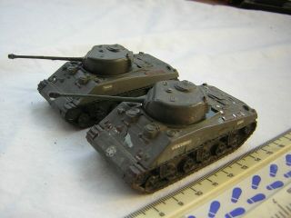 2 X Airfix Poly Plastic Ww2 British Military Sherman Firefly Tanks Scale 1:72