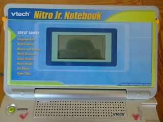 Vtech Nitro Jr.  Notebook Laptop Computer w/ 3 Cartridges Grade School Learning 5