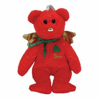 Ty Jingle Beanie Baby - Gift The Bear (peace - Red Version) (5 Inch) - Mwmts