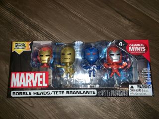 Marvel Hall Of Armor Mini Bobble Heads Set Avenger Centurian Bobbleheads