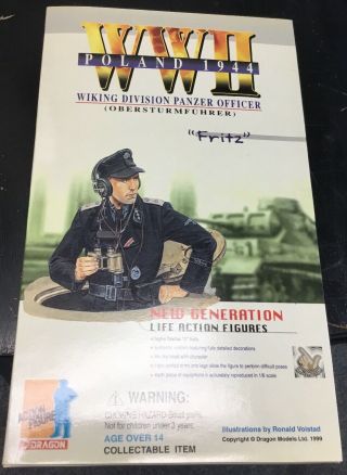 Dragon Exclusive 12 Inch Wwii Waffen Ss Wiking Div Panzer Officer Fritz Mib