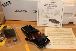 T66 Danbury 1968 Chevrolet El Camino Ss - 396 & Accessories 1:24 Black,  Title